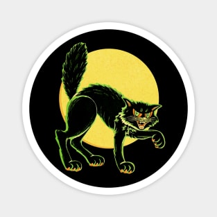 Black Cat Halloween Deco Magnet